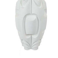 Helly 28 Inch Decorative Vase, Intricate Inset Details, Modern White Resin - BM312549