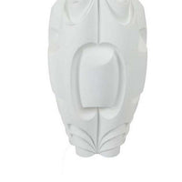 Helly 28 Inch Decorative Vase, Intricate Inset Details, Modern White Resin - BM312549