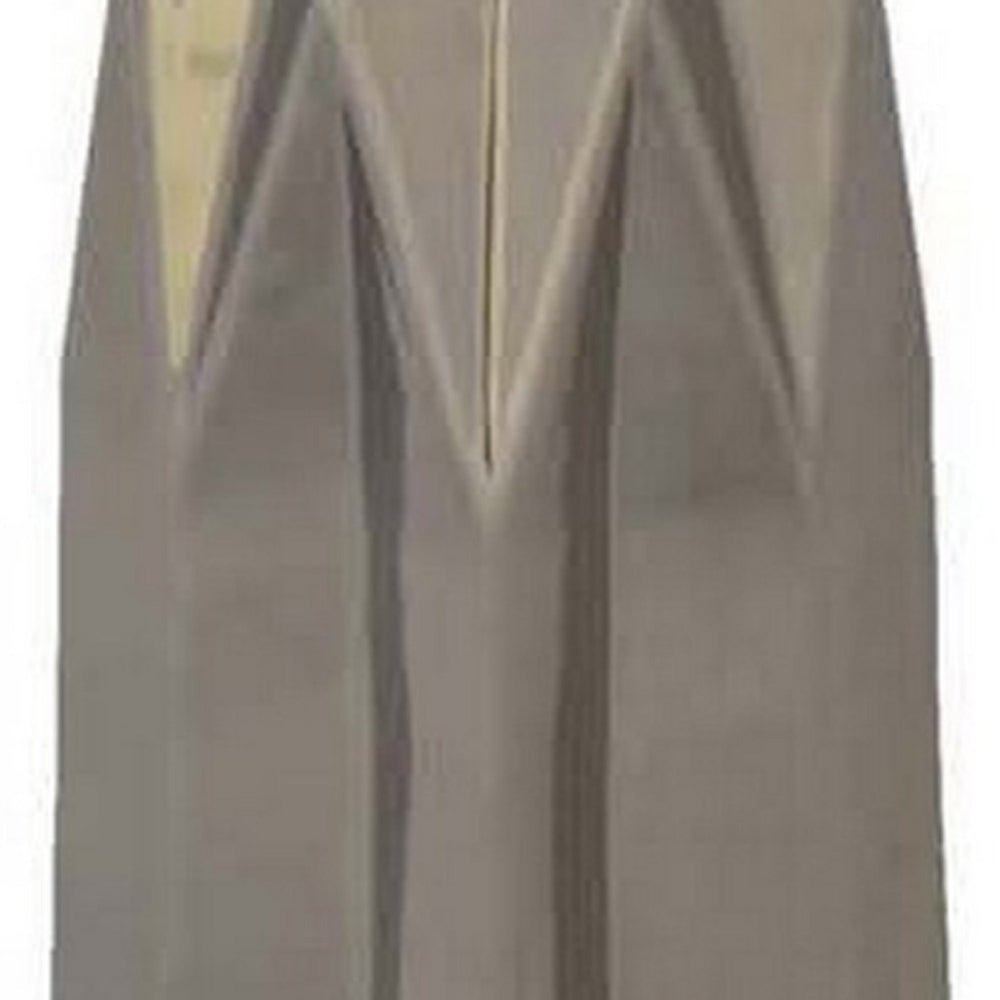 44 Inch Tall Decorative Vase, Tumbler Shape Ceramic Frame, Silver Finish - BM312654