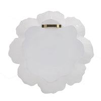 Dazzle 11, 12 Inch Floral Wall Accent Set of 2, White Resin 3 Dimensional - BM312727