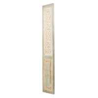 79 Inch Tall Decorative Carved Wood Panel Wall Art, Fir Wood, Beige, Gray - BM312728