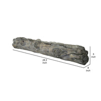 28 Inch Wall Shelf, Tree Trunk Design Home Decor, Gray Polyresin Finish - BM312764