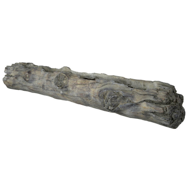 28 Inch Wall Shelf, Tree Trunk Design Home Decor, Gray Polyresin Finish - BM312764