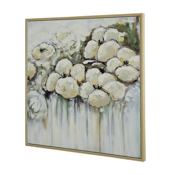 Rioni 39 x 39 Floral Wall Art Print, Handpainted Abstract Oil Painting - BM312782