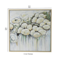 Rioni 39 x 39 Floral Wall Art Print, Handpainted Abstract Oil Painting - BM312782