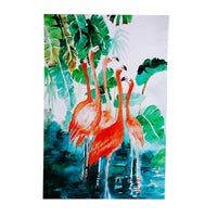 32 x 48 Set of 2 Framed Wall Art, Botanical Flamingo Print, Green, White - BM312808