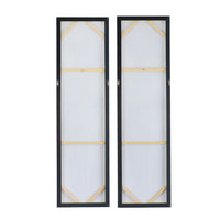 20 x 71 Tall Framed Rectangular Oil Paintings Set of 2, White Abstract - BM312851