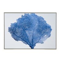 28 x 39 Framed Wall Art Decor, Abstract Tree Design, Blue and White Canvas - BM312854