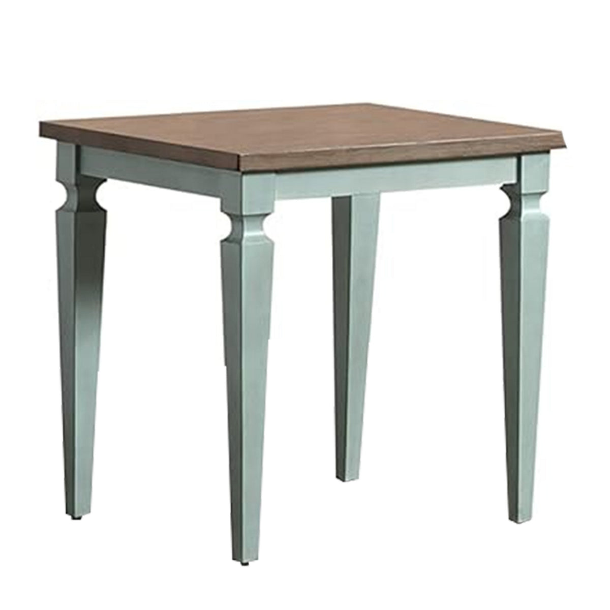 Miun 3 Piece Coffee and End Table Set, Classic Teal, Brown Solid Wood - BM313239