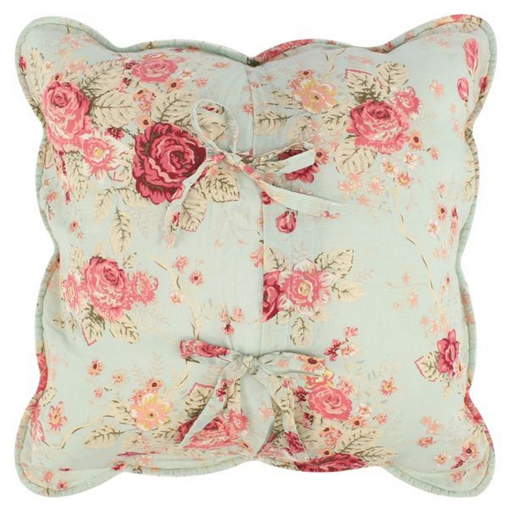 Rosle 18 Inch Set of 2 Accent Pillows, Cotton, Polyester, Multicolor Floral - BM313269