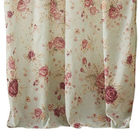 Rosle Set of 2 Window Curtains, Cotton, Antique Rose Print, Multicolor - BM313270