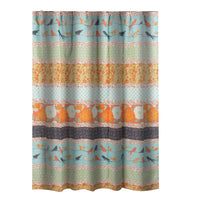 Nite 72 x 72 Inch Microfiber Shower Curtains, Floral and Striped Multicolor - BM313273