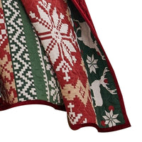 Live 3 Piece Queen Quilt Set with 2 Pillow Shams, Festive Winter Print  - BM313279