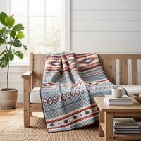 Pimi 50 x 60 Quilted Throw Blanket, Polyester Fill, Southwest Boho Style - BM313285