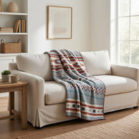 Pimi 50 x 60 Quilted Throw Blanket, Polyester Fill, Southwest Boho Style - BM313285
