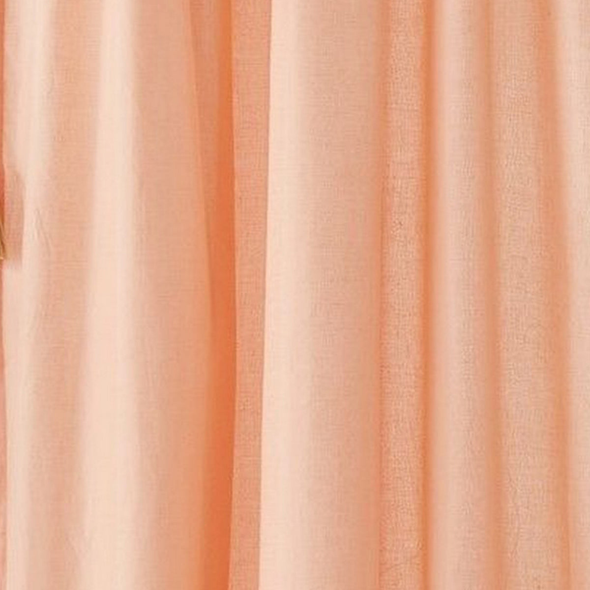 Xumi 4 Piece Window Curtain, 2 Panels with Tie Backs, Coral Pink Finish - BM313295