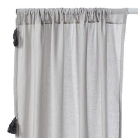 Xumi 4 Piece Window Curtain, 2 Panels with Tie Backs, Modern Gray Finish - BM313296