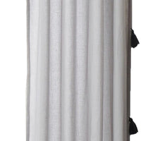 Xumi 4 Piece Window Curtain, 2 Panels with Tie Backs, Modern Gray Finish - BM313296