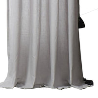 Xumi 4 Piece Window Curtain, 2 Panels with Tie Backs, Modern Gray Finish - BM313296