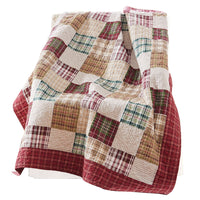 Evi 50 x 60 Inch Quilted Patchwork Throw Blanket, Soft Multicolor Cotton - BM313298