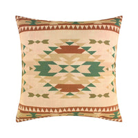 Kip 18 Inch Throw Pillow, Geometric Southwest Motifs, Natural Brown Finish - BM313304