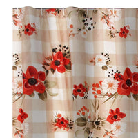 Lire 72 x 72 Inch Shower Curtain, Ruffled Rows, Floral Print, Multicolor - BM313310