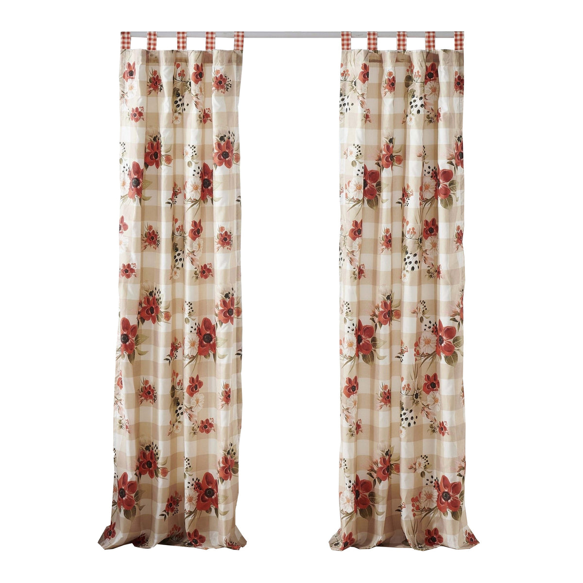 Lire 4 Piece Window Curtain Panel Set, Floral Print, Modern Multicolor - BM313311