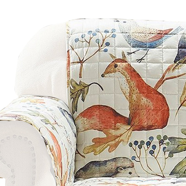 Sofa Cover Furniture Protector, Owl, Songbird Print, Polyester Multicolor - BM313312