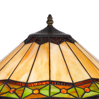 Dio 62 Inch Table Lamp, Colorful Tiffany Style Stained Glass, Bronze Resin - BM313390