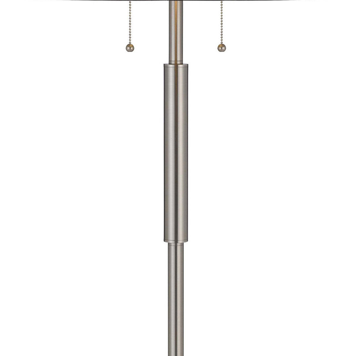 Kio 61 Inch Floor Lamp, Modern Tiffany Style Stained Glass, Silver Metal - BM313391