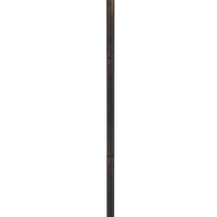 62 Inch Floor Lamp, Down Arc Shade Tiffany Style Stained Glass, Bronze - BM313395