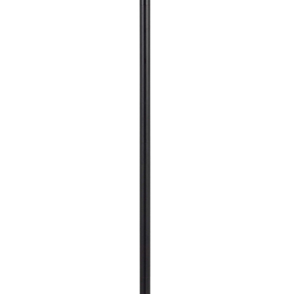 84 Inch Floor Lamp, 3 Tree Style White Drum Shades, Black Metal Finish - BM313396