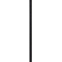 84 Inch Floor Lamp, 3 Tree Style White Drum Shades, Black Metal Finish - BM313396