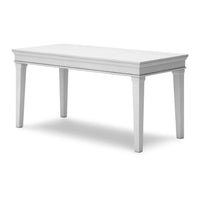 Kyni 63 Inch Home Office Desk, Modern Rectangular White Pine Wood Finish - BM313407