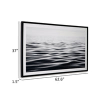 37 x 63 Wall Art Decor, Waterscape, Wrapped Canvas, D Ring, Black, White  - BM313414