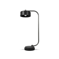 Mary 25 Inch Desk Lamp, USB Port and Switch, Marble, Silver and Black Metal - BM313420