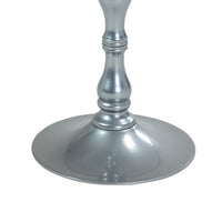 Wowi 23 Inch Side End Table, Round Hourglass Turned Base, Silver Finish - BM313503