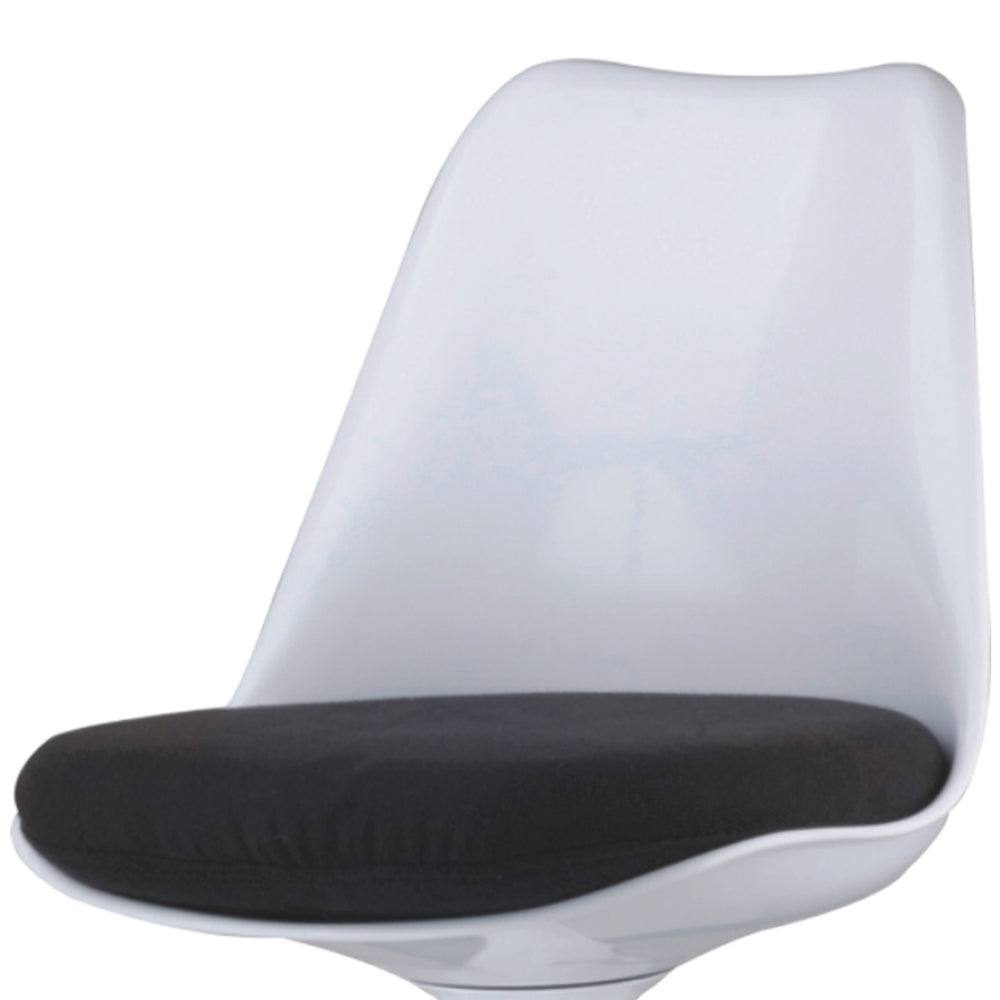 Sufi 21 Inch Swivel Dining Chair, Tall Back, Saddle Seat Cushion, White - BM313510