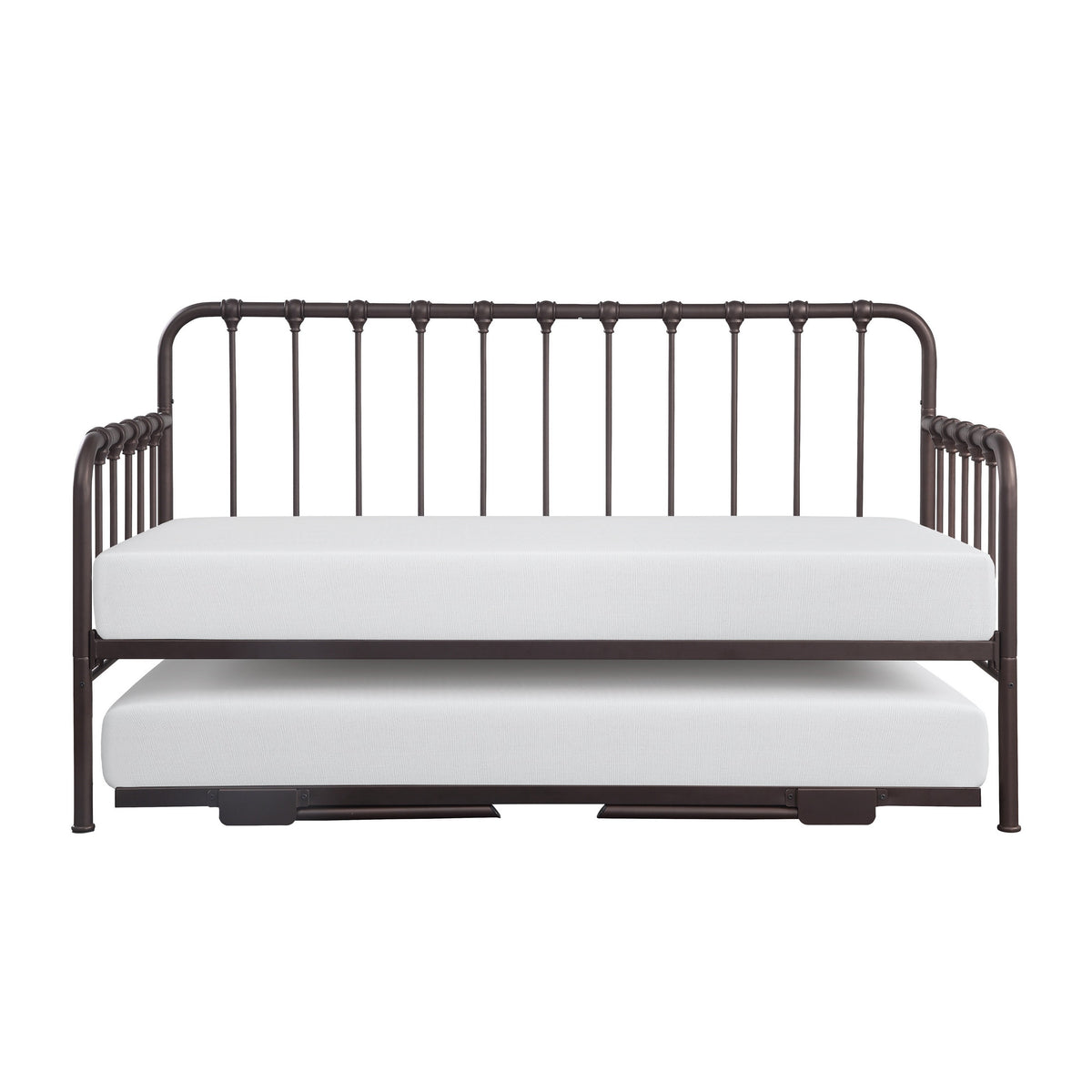 Ziva Daybed with Lift Up Trundle, Dark Bronze Metal Frame, Folding Legs - BM313585