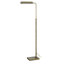 Kime 44-58 Inch Floor Lamp, Adjustable Height, LED, Antique Brass Finish - BM313618