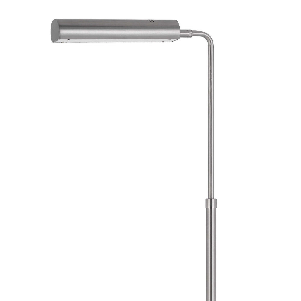 Kime 44-58 Inch Floor Lamp, Adjustable Height, LED, Brushed Steel Finish - BM313619