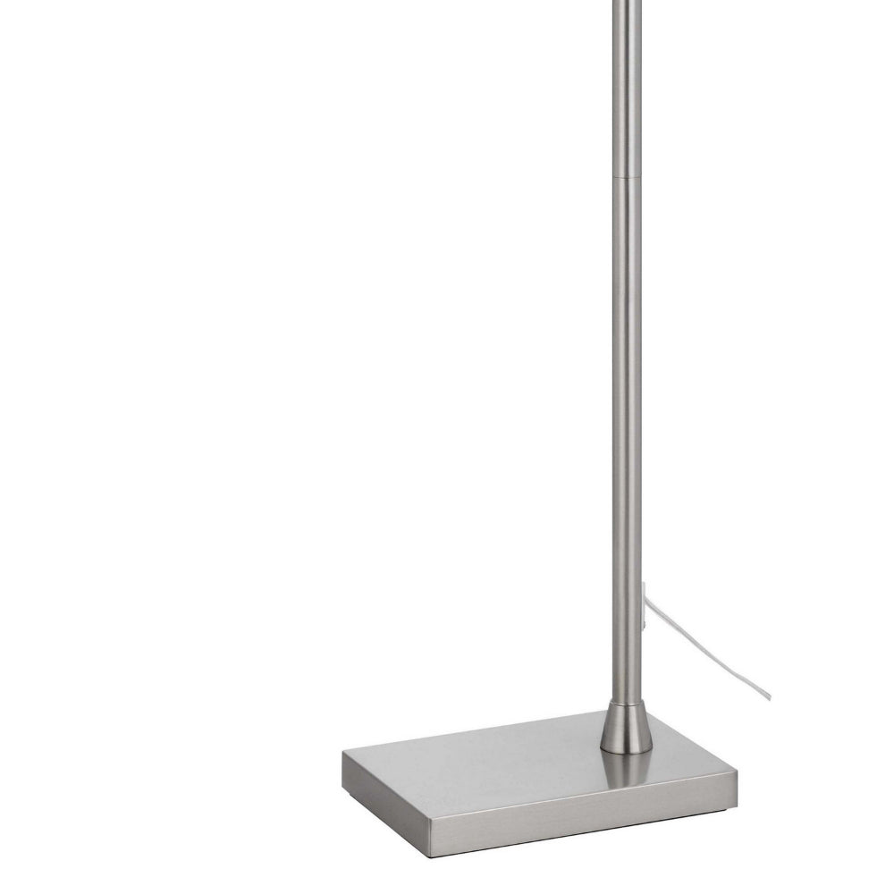 Kime 44-58 Inch Floor Lamp, Adjustable Height, LED, Brushed Steel Finish - BM313619