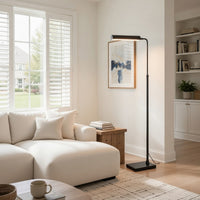Kime 44-58 Inch Floor Lamp, Adjustable Height, LED, Charcoal Grey Finish - BM313620
