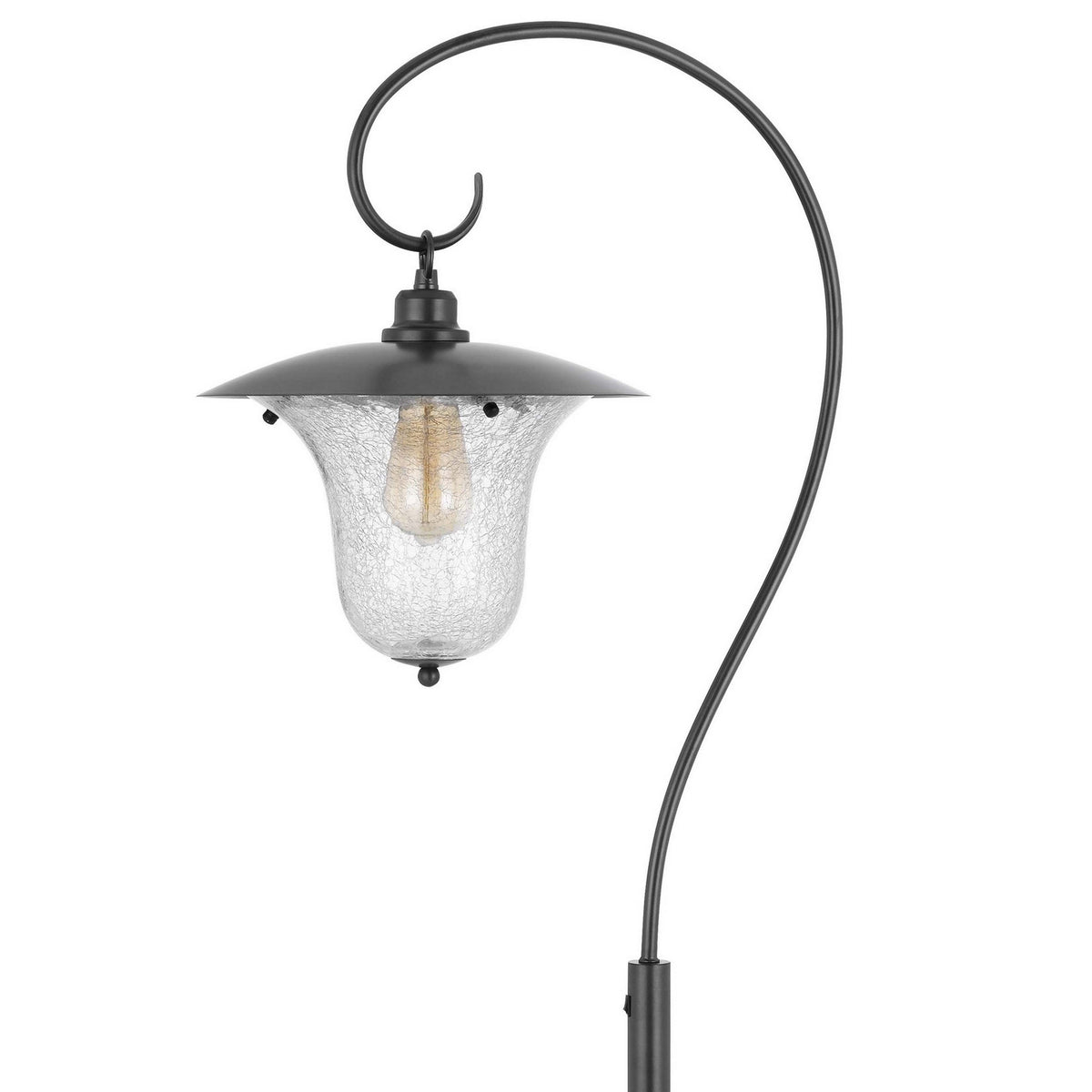 Lem 65 Inch Floor Lamp, Classic Lantern, Glass Shade, Bronze Metal Finish - BM313628