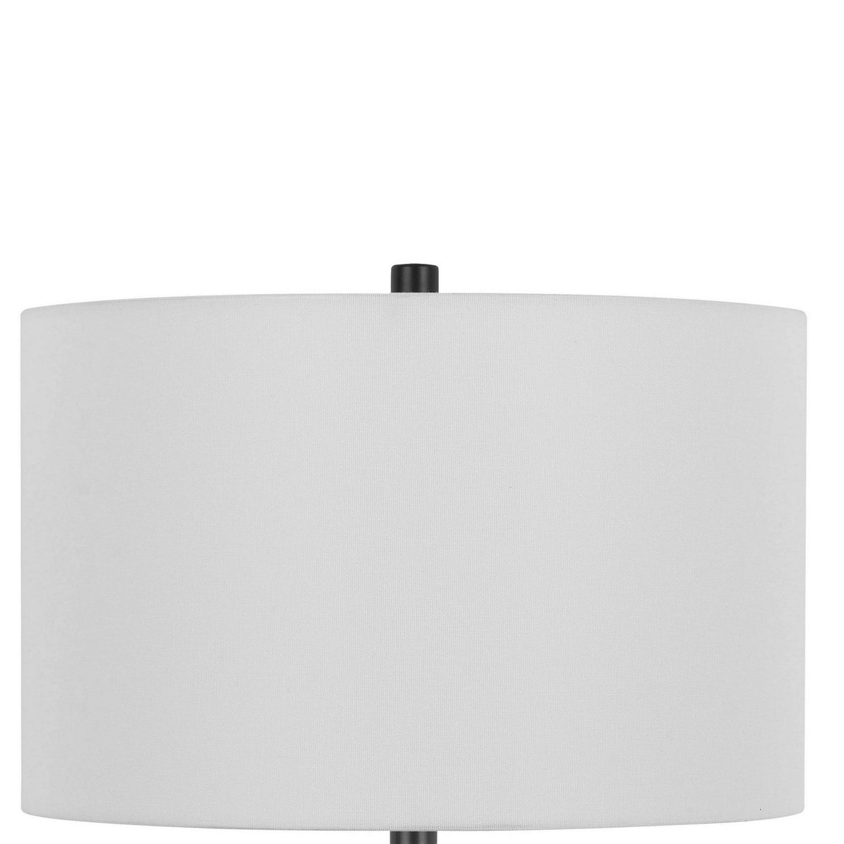 Hem 31 Inch Table Lamp with Drum Hardback, LED, Leafy Glass, Gray Metal - BM313631