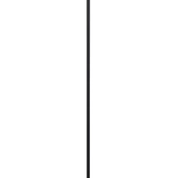 Sie 59 Inch Floor Lamp, White Linen Shade, Round Base, Black Metal Pole - BM313632