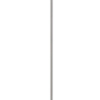 Sie 59 Inch Floor Lamp, Gray Linen Shade, Round Base, Silver Metal Pole - BM313635