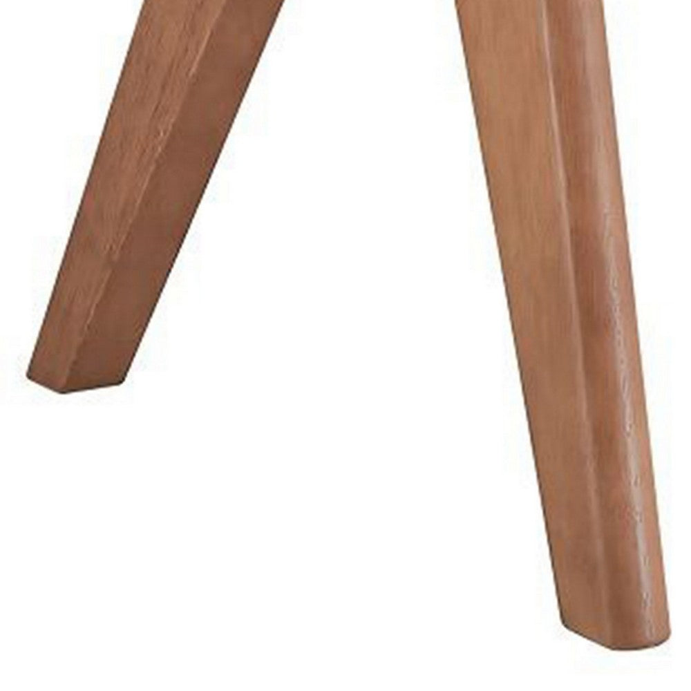 Tina 22 Inch Side End Accent Table, Angled Legs, Natural Wood Brown Finish - BM314310
