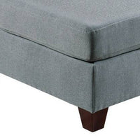 Remy 32 Inch Modular Armless Sofa Chair, Soft Gray Chenille, Solid Wood - BM314386