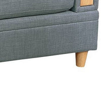 Gimy 37 Inch Modular Armless Sofa Chair, Gray Dorris Upholstery, Wood - BM314408